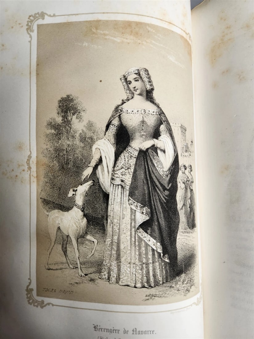 1851 QUEENS OF ENGLAND by by Madmoiselle A. Celliez ANTIQUE illustrated - 9