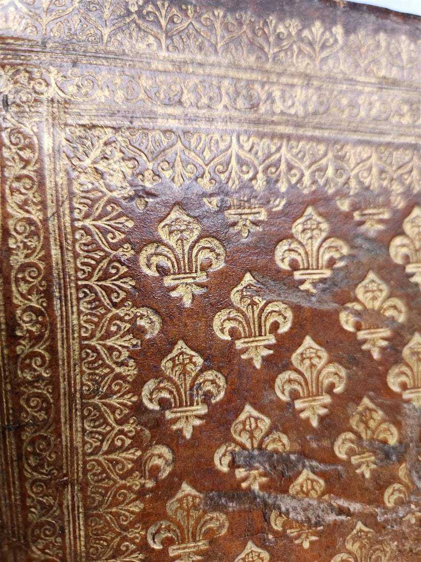 1659 Histoire de la Guerre de Flandre antique FOLIO FRENCH ROYAL PATTERN BINDING - 3