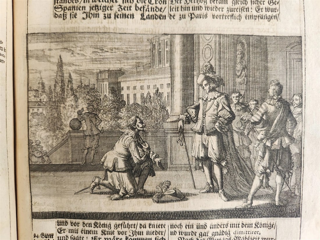 1701 WORLD'S HISTORY in GERMAN ILLUSTRATED antique VELLUM BOUND FOLIO - 16