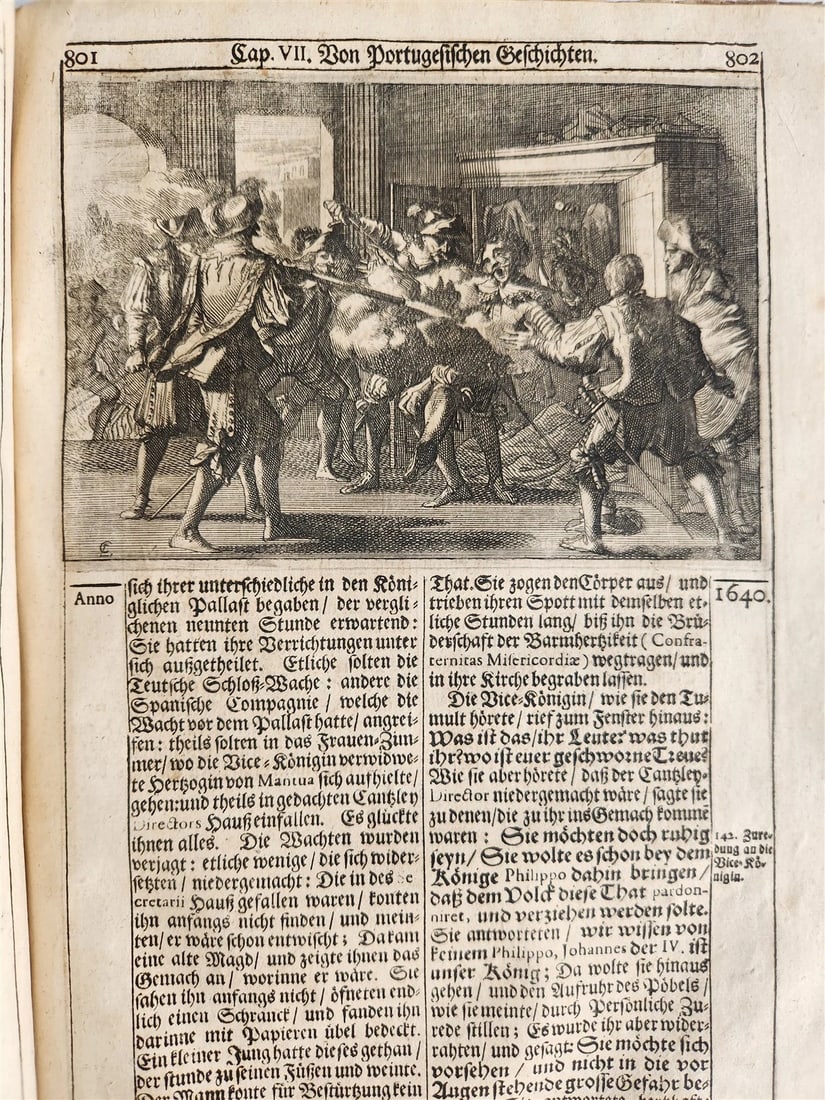 1701 WORLD'S HISTORY in GERMAN ILLUSTRATED antique VELLUM BOUND FOLIO - 9