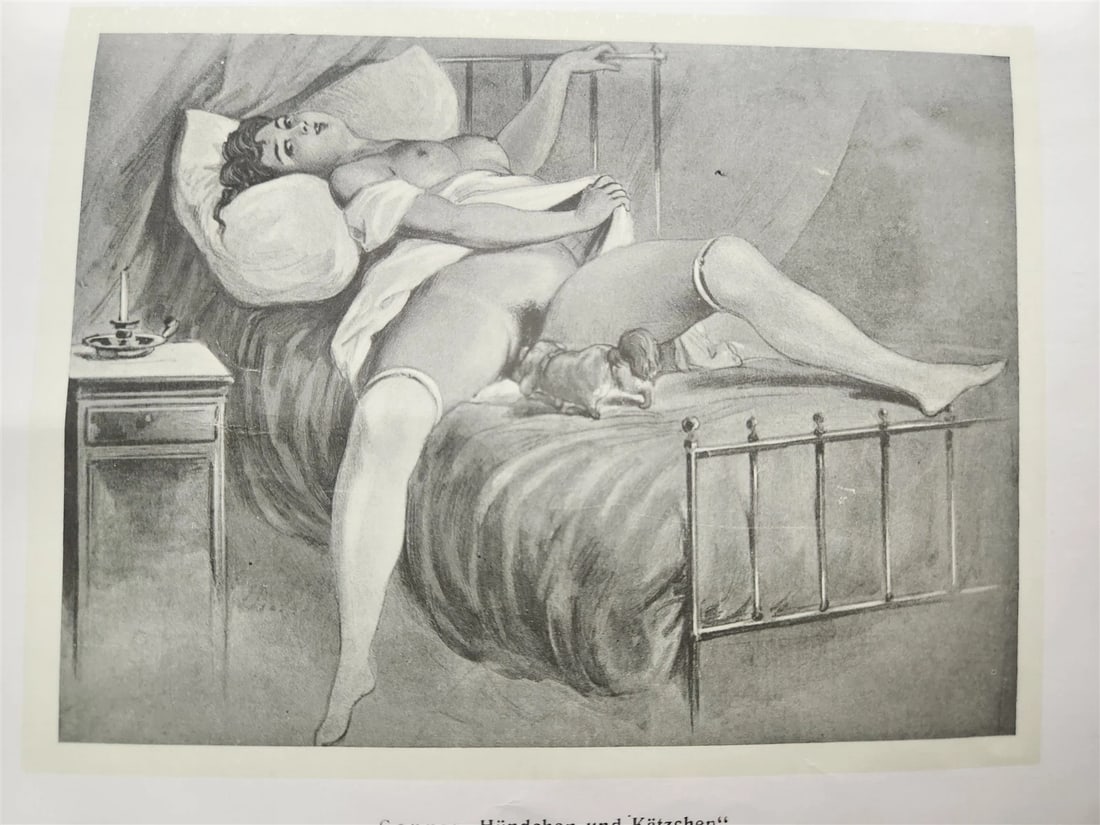1910 FRENCH EROTICA in GERMAN ILLUSTRATED 2 VOLUMES antique RARE LTD EDITION - 14