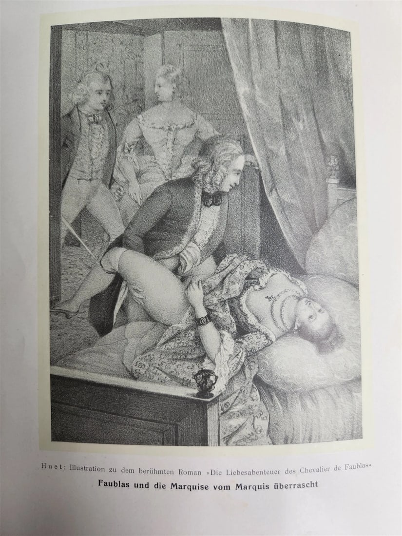1910 FRENCH EROTICA in GERMAN ILLUSTRATED 2 VOLUMES antique RARE LTD EDITION - 15