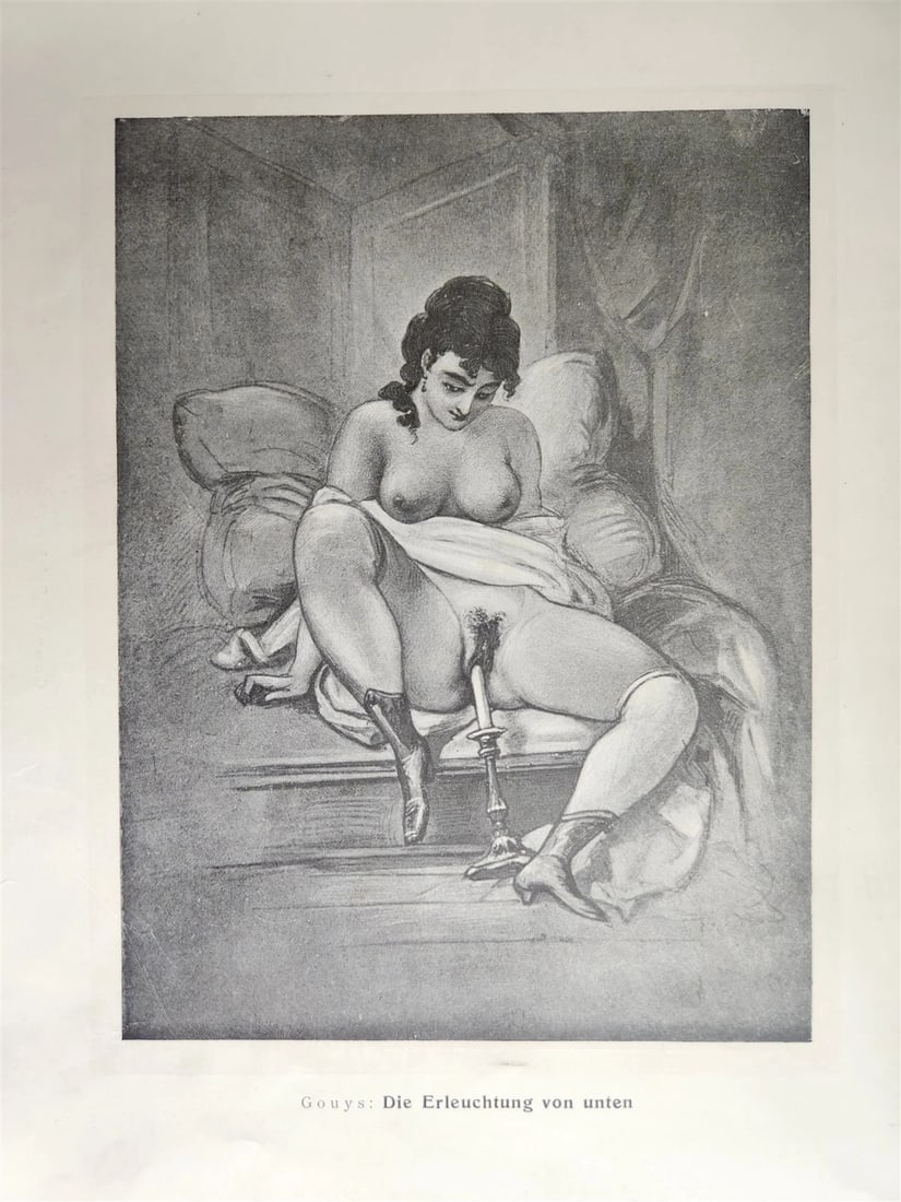 1910 FRENCH EROTICA in GERMAN ILLUSTRATED 2 VOLUMES antique RARE LTD EDITION - 2