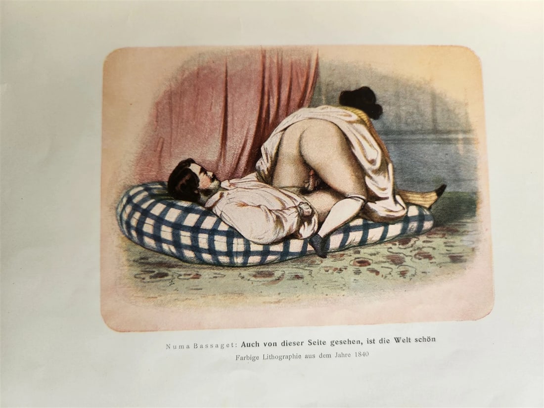1910 FRENCH EROTICA in GERMAN ILLUSTRATED 2 VOLUMES antique RARE LTD EDITION - 3