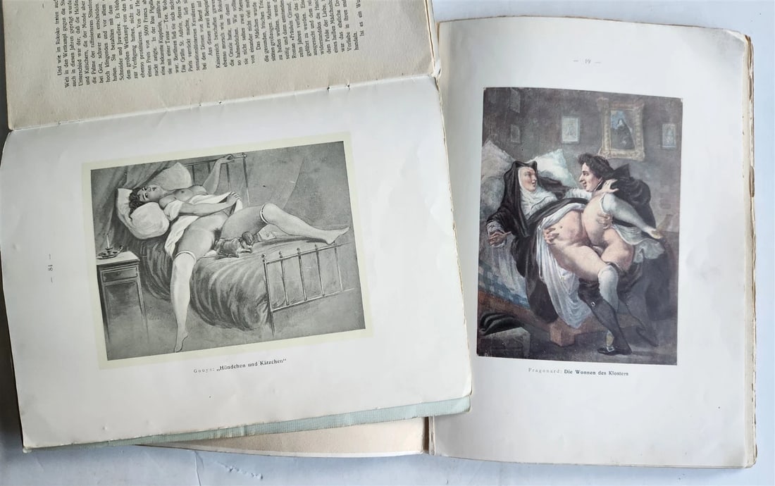 1910 FRENCH EROTICA in GERMAN ILLUSTRATED 2 VOLUMES antique RARE LTD EDITION - 6