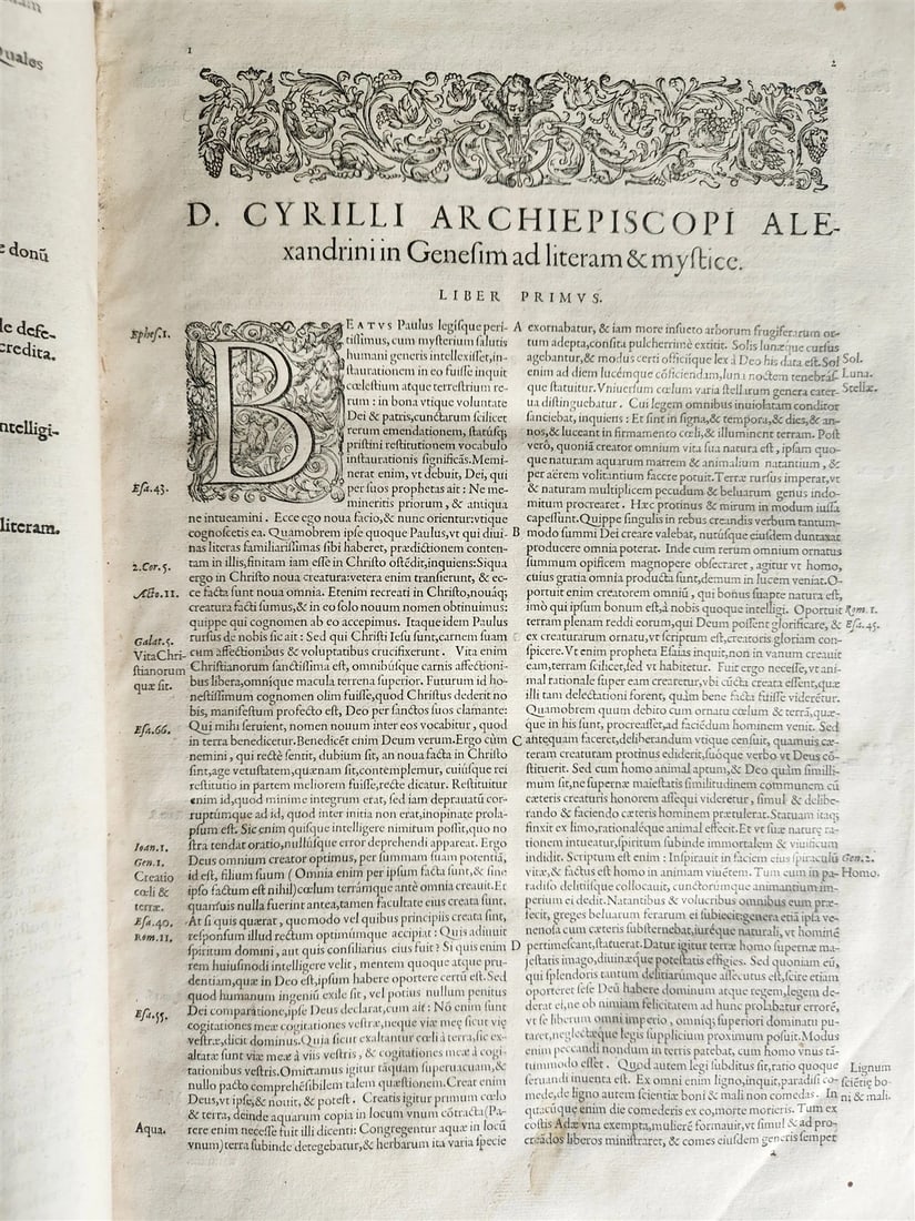 1573 CYRIL of ALEXANDRIA antique 16th CENTURY FOLIO Omnia opera quae hactenus - 6