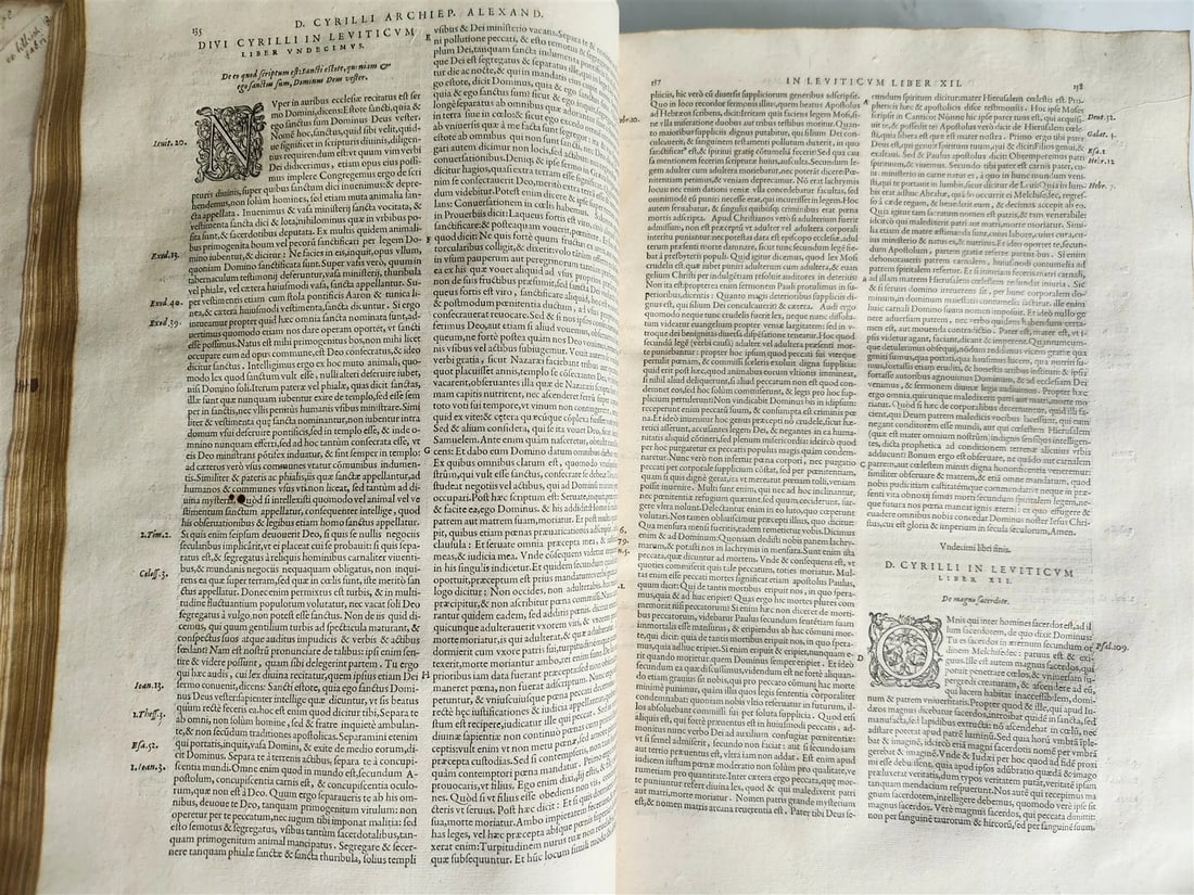 1573 CYRIL of ALEXANDRIA antique 16th CENTURY FOLIO Omnia opera quae hactenus - 8