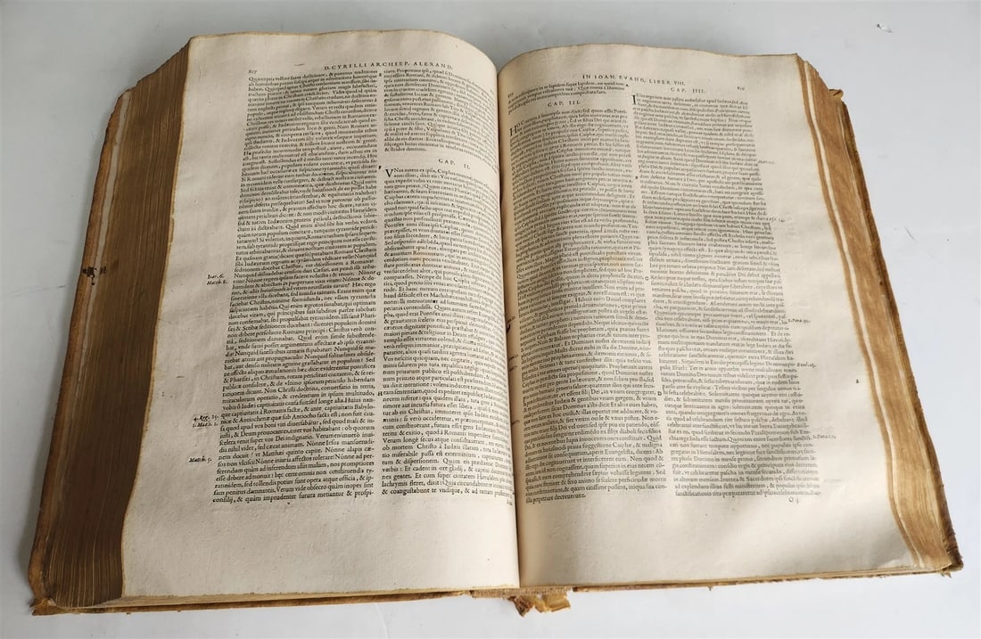 1573 CYRIL of ALEXANDRIA antique 16th CENTURY FOLIO Omnia opera quae hactenus - 9