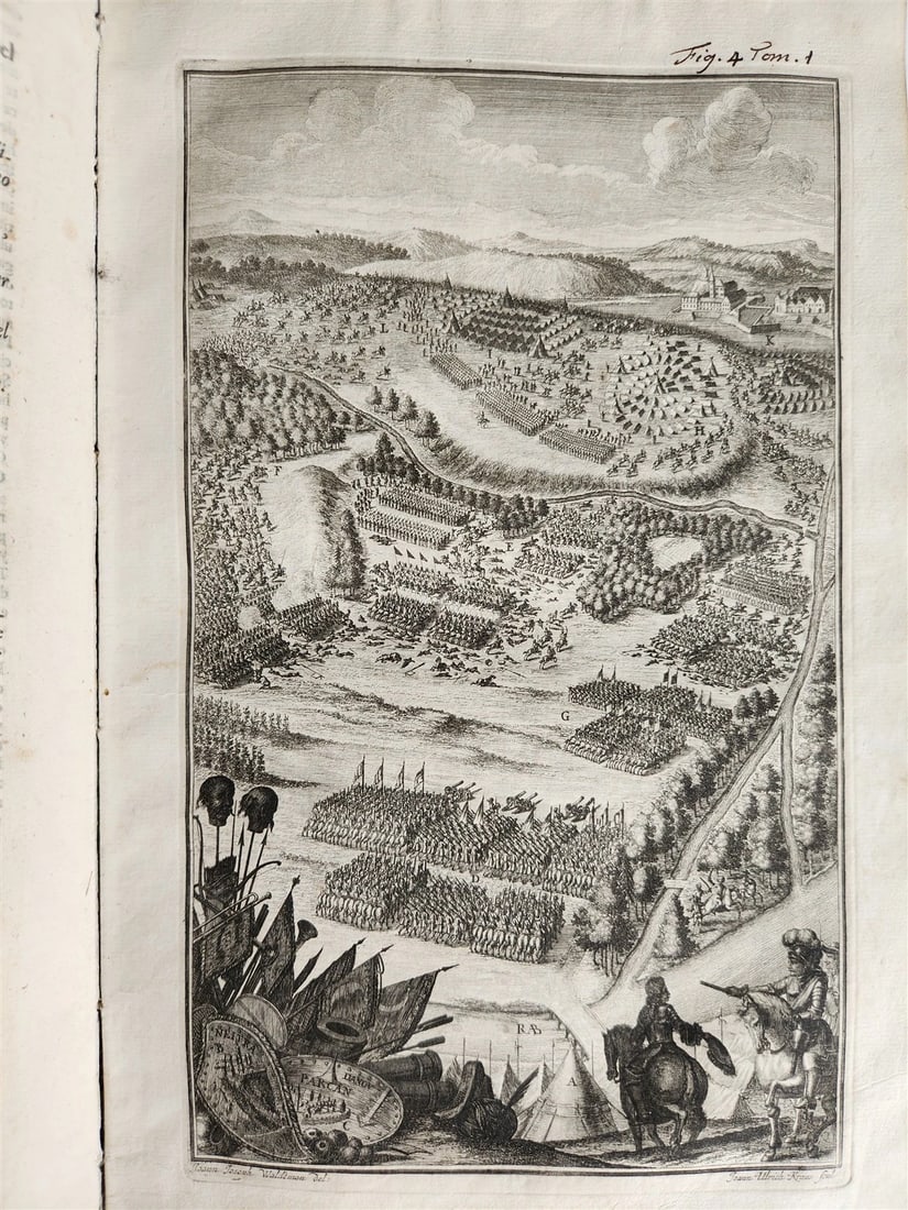 1734 ILLUSTRATED HISTORY of LEOPOLD I antique 2 FOLIO VOLUMES in SPANISH - 15