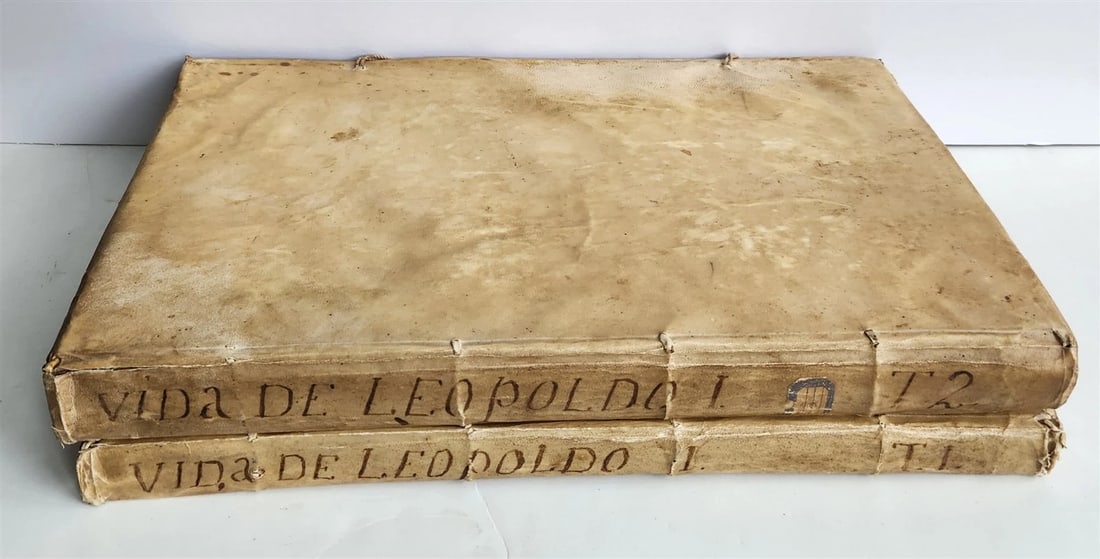 1734 ILLUSTRATED HISTORY of LEOPOLD I antique 2 FOLIO VOLUMES in SPANISH (1 of 20)