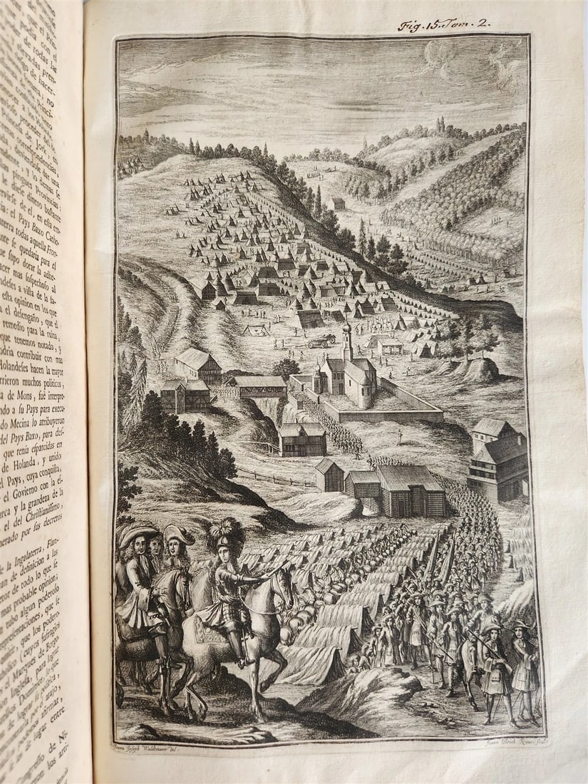 1734 ILLUSTRATED HISTORY of LEOPOLD I antique 2 FOLIO VOLUMES in SPANISH - 20