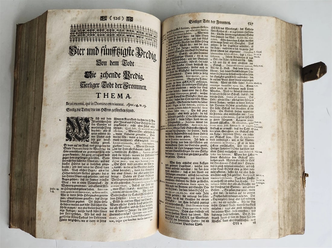 1730 SERMONS Montifontanus antique PIGSKIN BOUND FOLIO Spiritual Childrens Play - 13