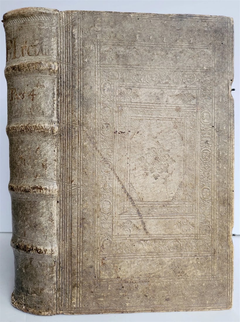 1730 SERMONS Montifontanus antique PIGSKIN BOUND FOLIO Spiritual Childrens Play - 4