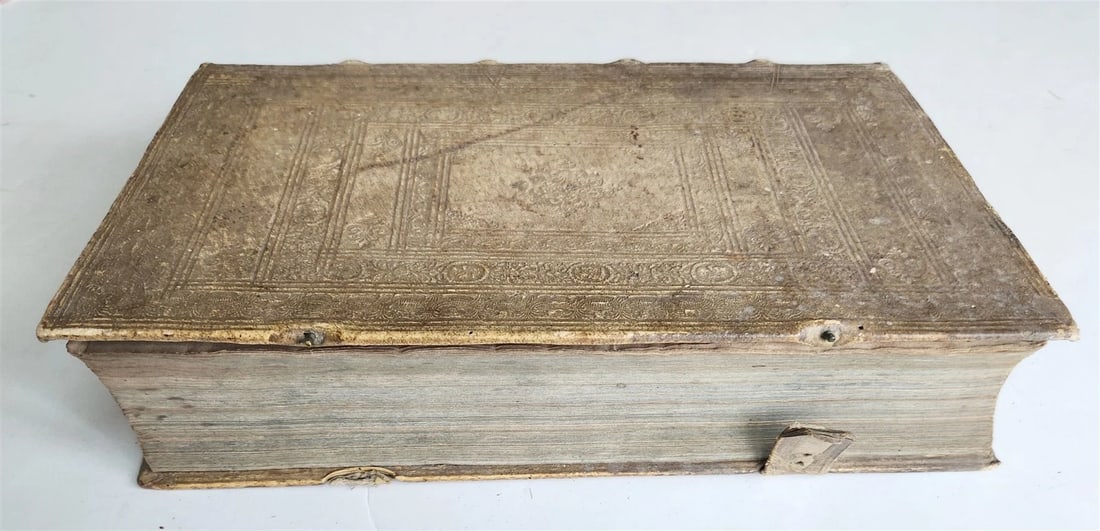 1730 SERMONS Montifontanus antique PIGSKIN BOUND FOLIO Spiritual Childrens Play - 5