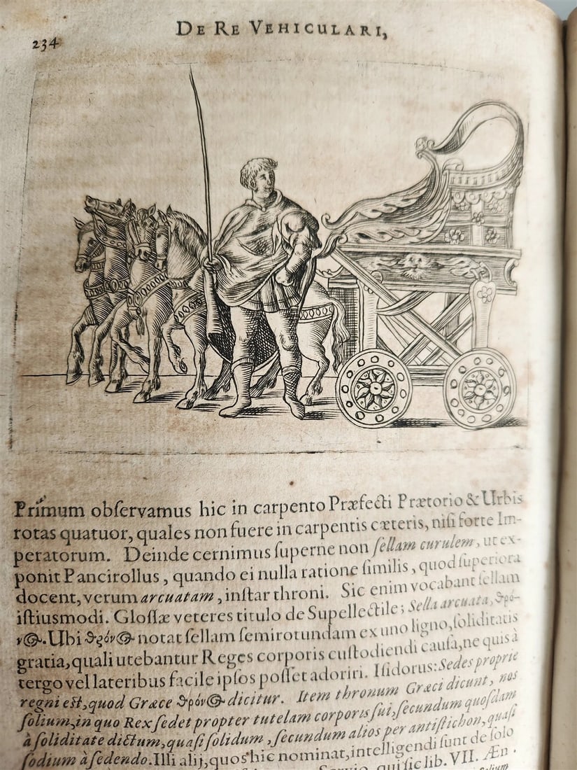 1671 TREATISE Treatise on the TRANSPORT of ANTIQUITY antique ILLUSTRATED vellum - 16