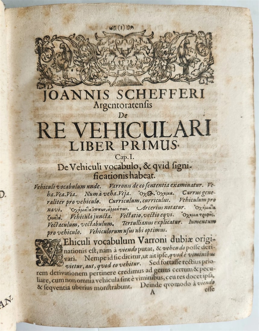 1671 TREATISE Treatise on the TRANSPORT of ANTIQUITY antique ILLUSTRATED vellum - 4