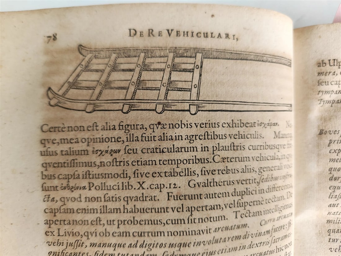 1671 TREATISE Treatise on the TRANSPORT of ANTIQUITY antique ILLUSTRATED vellum - 8