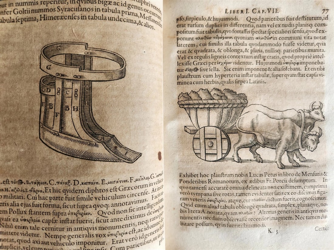 1671 TREATISE Treatise on the TRANSPORT of ANTIQUITY antique ILLUSTRATED vellum - 9