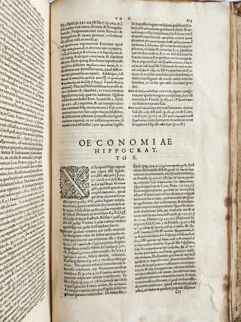 1588 Oeconomia Hippocratis antique MEDICAL 16th CENTURY - 12