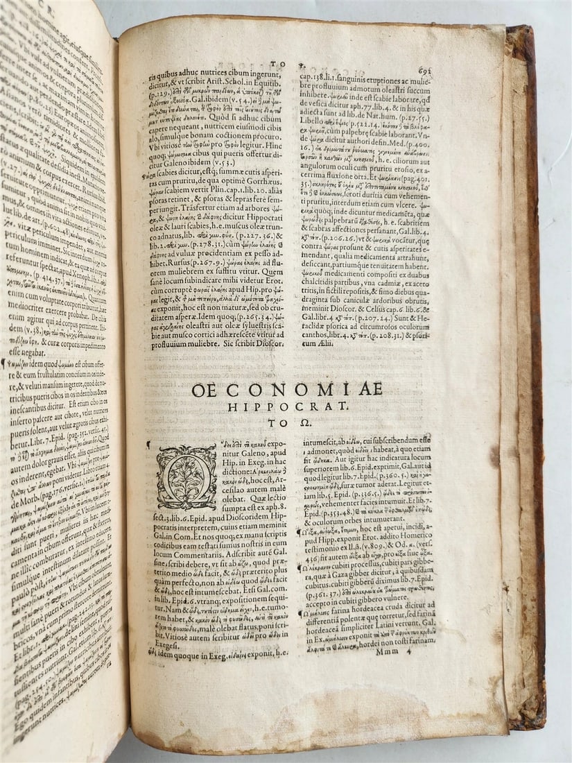 1588 Oeconomia Hippocratis antique MEDICAL 16th CENTURY - 13