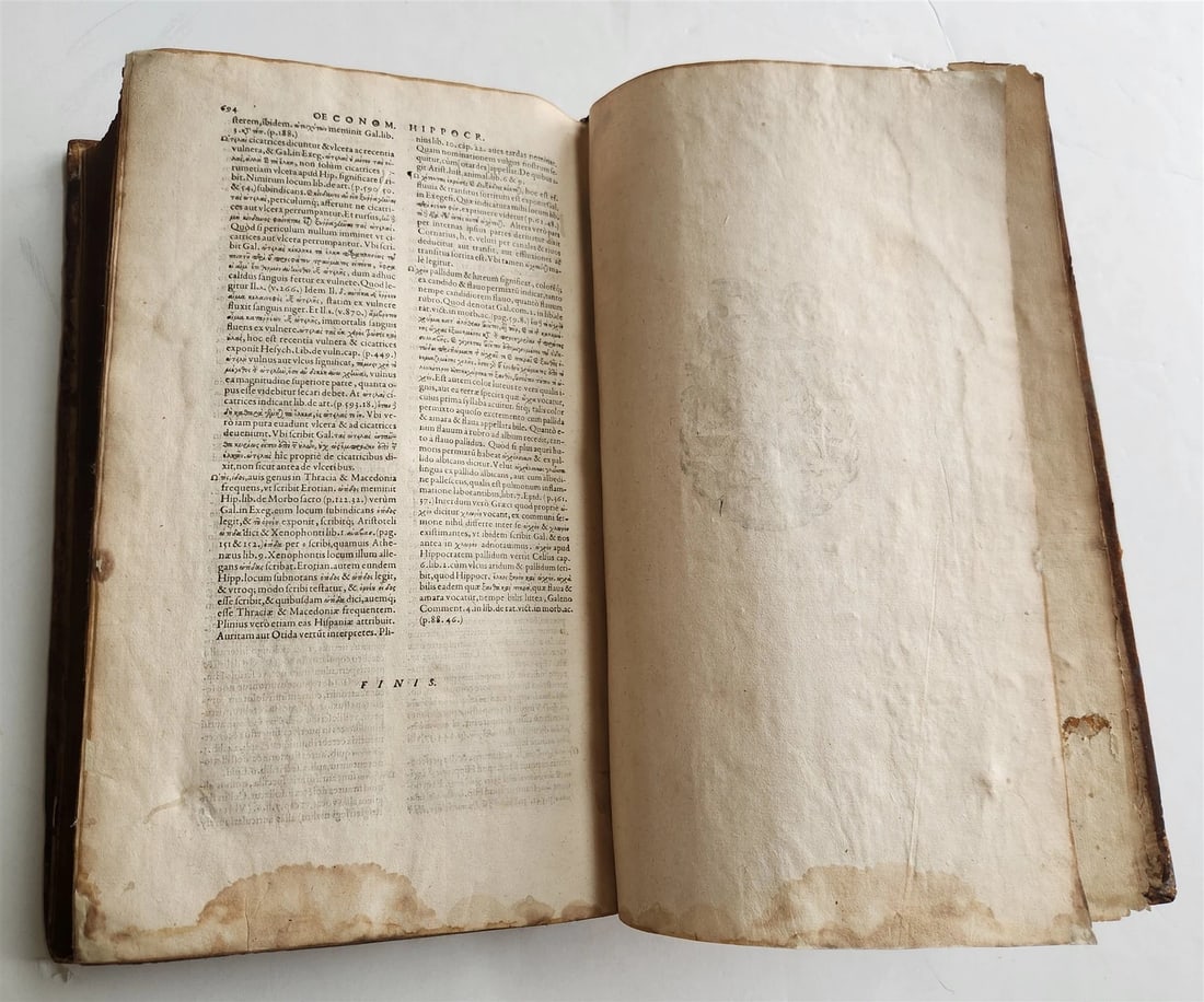 1588 Oeconomia Hippocratis antique MEDICAL 16th CENTURY - 15