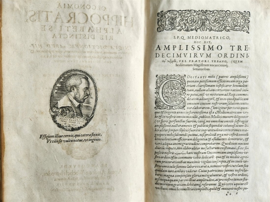 1588 Oeconomia Hippocratis antique MEDICAL 16th CENTURY - 7