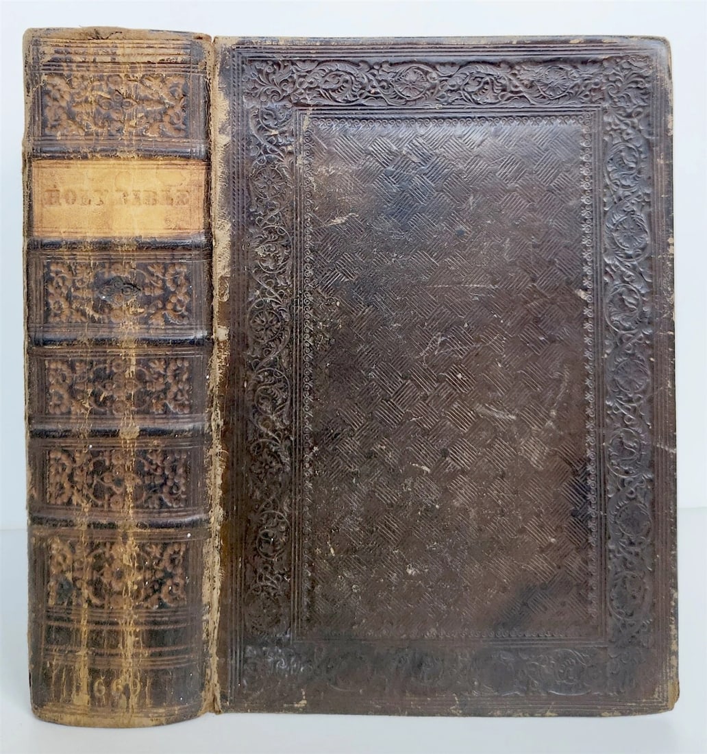 1669 BIBLE in ENGLISH by JOHN BILL & CHRISTOPHER BARKER antique King James - 2
