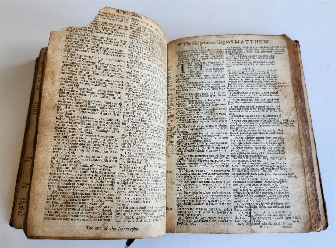 1669 BIBLE in ENGLISH by JOHN BILL & CHRISTOPHER BARKER antique King James - 6
