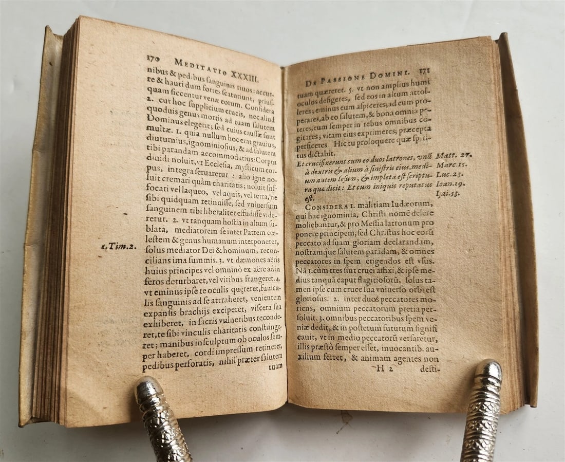 1600 De Universa Historia Dominicae Passionis antique 16th CENTURY vellum bound - 5