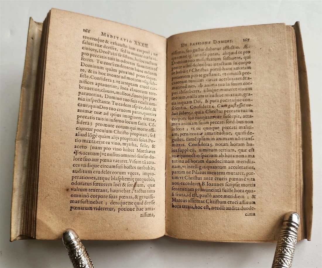 1600 De Universa Historia Dominicae Passionis antique 16th CENTURY vellum bound - 6