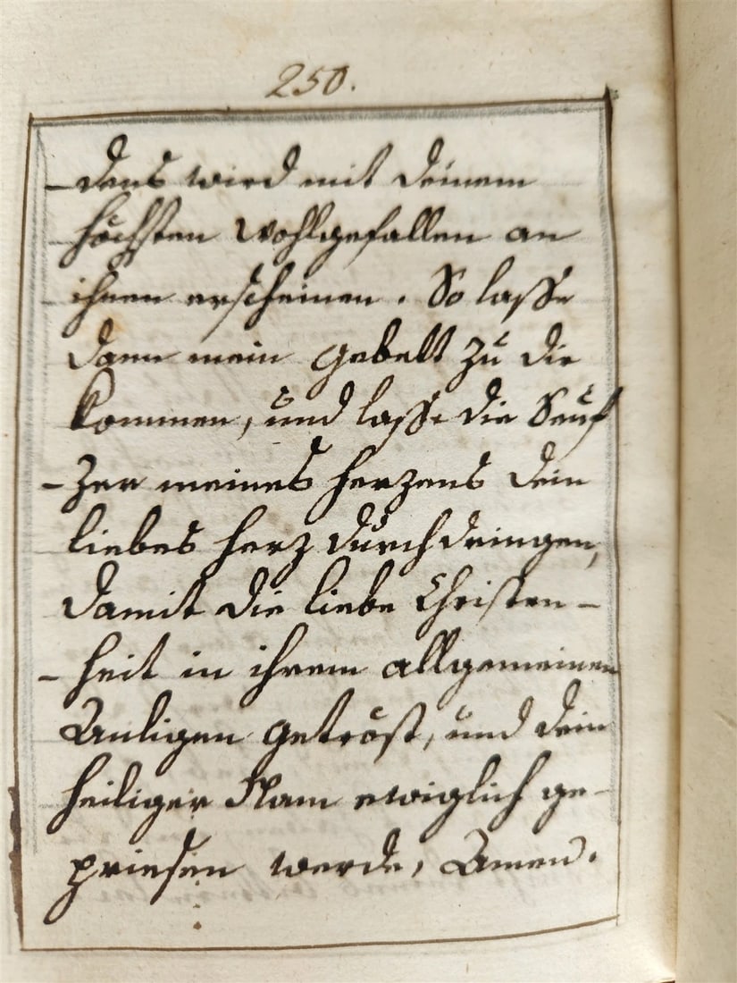 1790s MANUSCRIPT PRAYER BOOK in GERMAN antique 18th CENTURY w/ SLIPCASE - 7