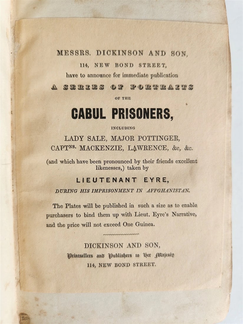 1843 MILITARY OPERATIONS at CABUL antique Journal of Imprisonment in Afghanistan - 4