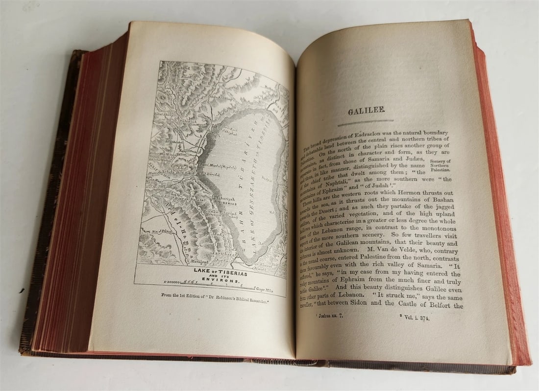 1862 SINAI & PALESTINE in CONNECTION w/ THEIR HISTORY antique ILLUSTRATED w/MAPS - 11