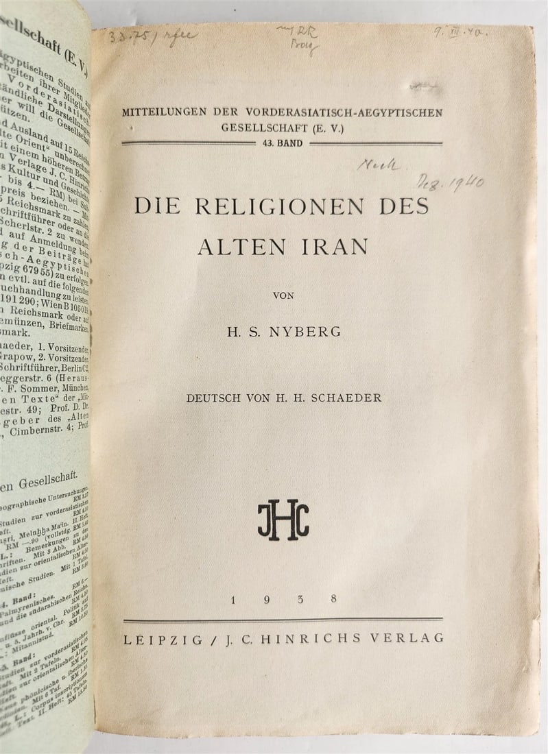 1938 RELIGIONS of ANCIENT PERSIA antique in GERMAN - 3