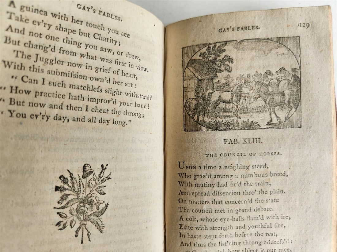 1797 FABLES of JOHN GAY antique ILLUSTRATED in ENGLISH poetry - 12
