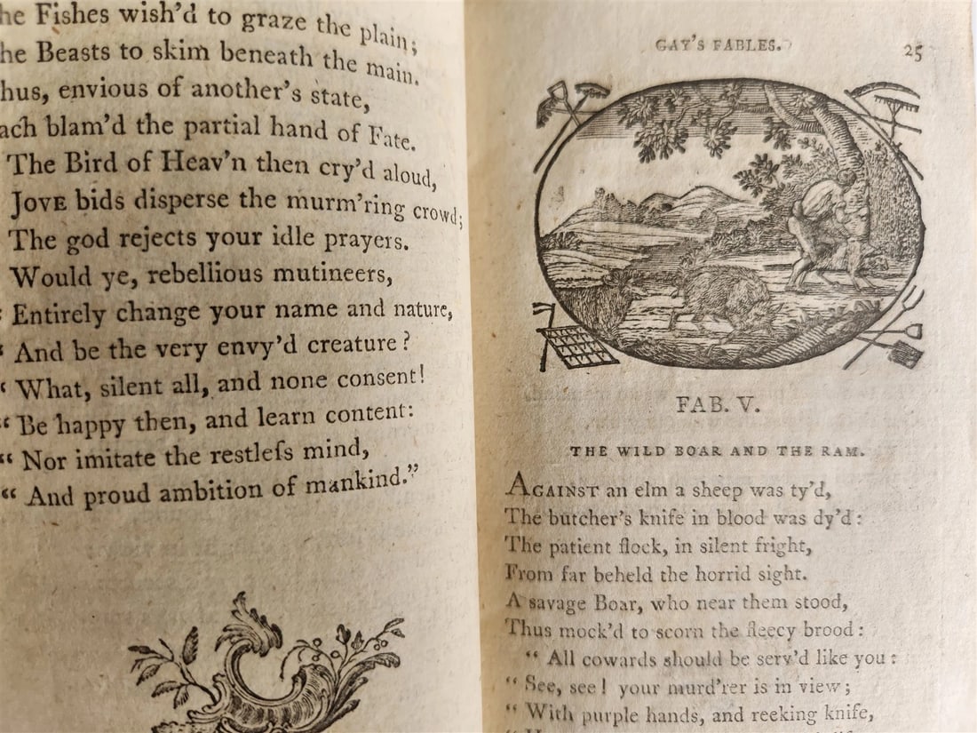 1797 FABLES of JOHN GAY antique ILLUSTRATED in ENGLISH poetry - 3