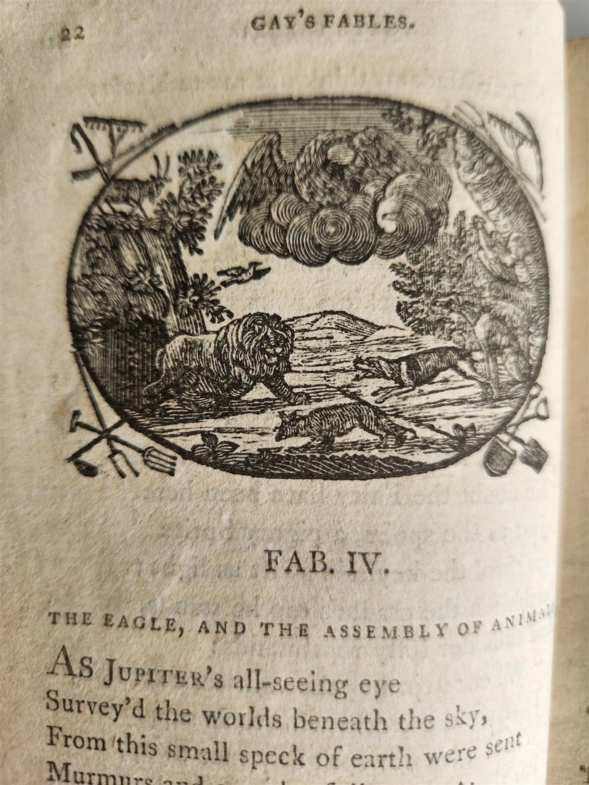 1797 FABLES of JOHN GAY antique ILLUSTRATED in ENGLISH poetry - 4