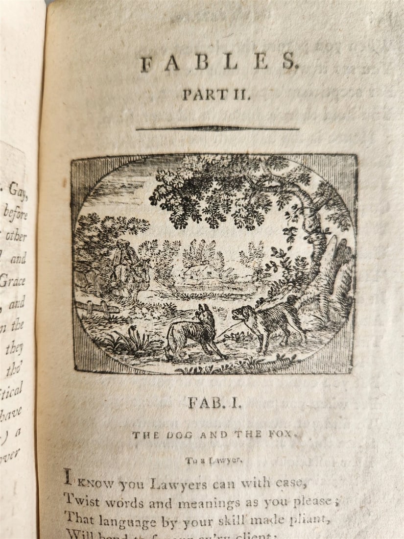 1797 FABLES of JOHN GAY antique ILLUSTRATED in ENGLISH poetry - 6