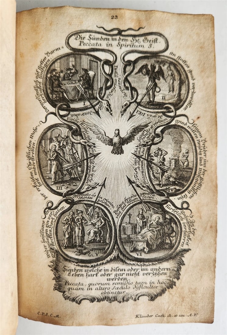 1751 CATECHISM antique ILLUSTRATED rare - 14