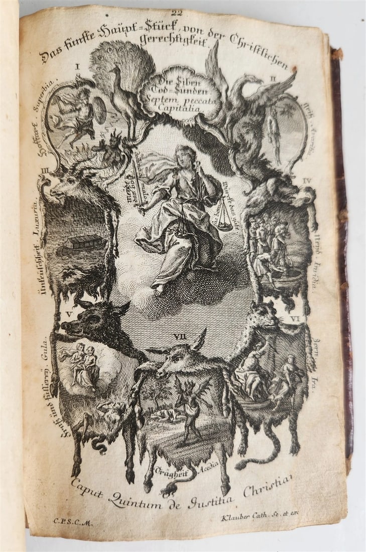 1751 CATECHISM antique ILLUSTRATED rare - 15