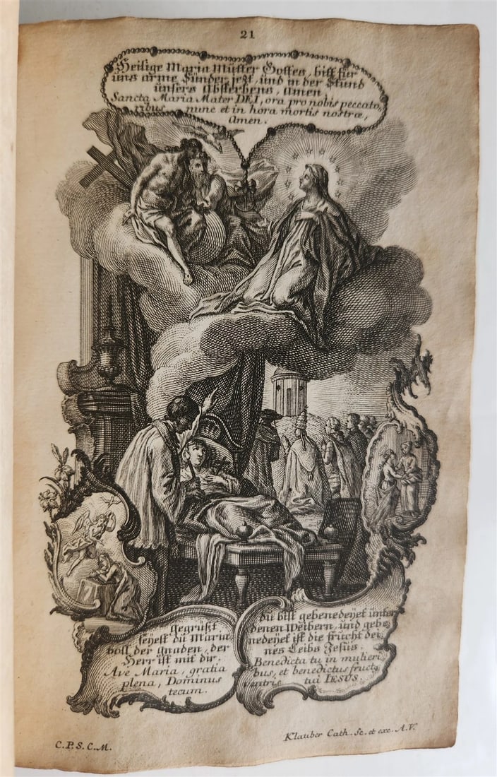 1751 CATECHISM antique ILLUSTRATED rare - 16