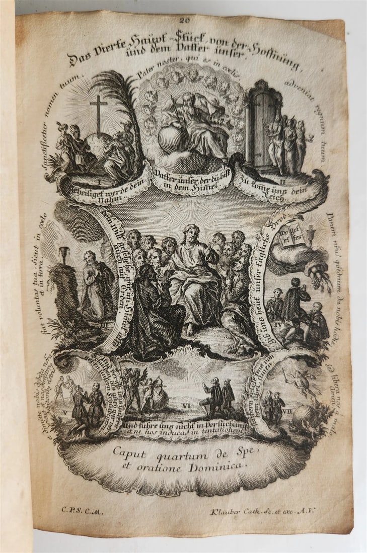 1751 CATECHISM antique ILLUSTRATED rare - 17