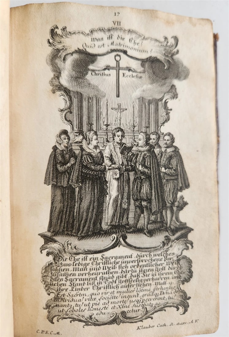1751 CATECHISM antique ILLUSTRATED rare - 19