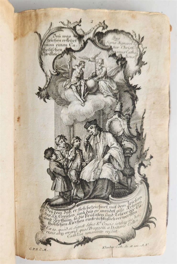 1751 CATECHISM antique ILLUSTRATED rare (1 of 20)