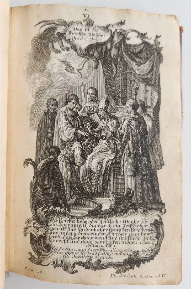 1751 CATECHISM antique ILLUSTRATED rare - 20