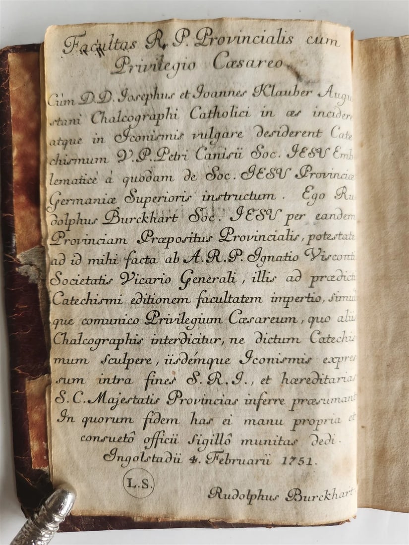 1751 CATECHISM antique ILLUSTRATED rare - 3