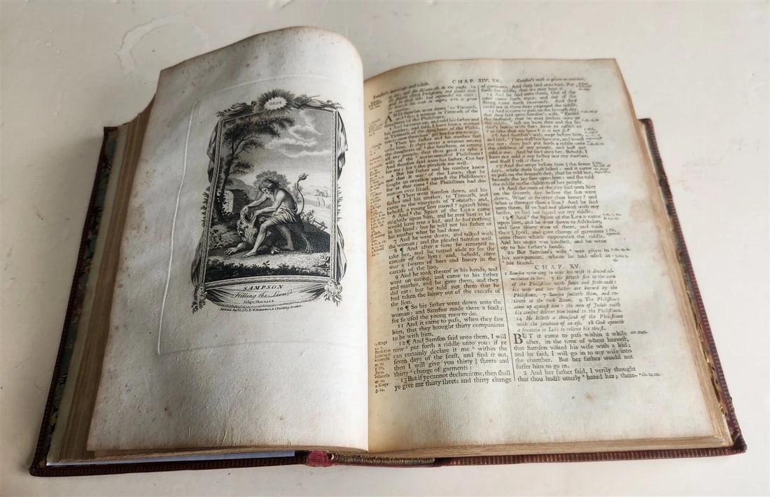 1786 BIBLE in ENGLISH antique ILLUSTRATED FOLIO OLD & NEW TESTAMENT - 11