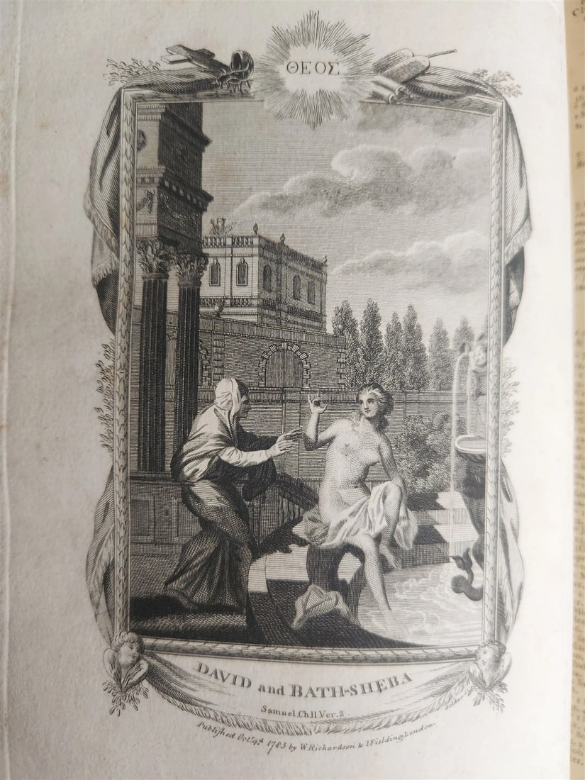 1786 BIBLE in ENGLISH antique ILLUSTRATED FOLIO OLD & NEW TESTAMENT - 12