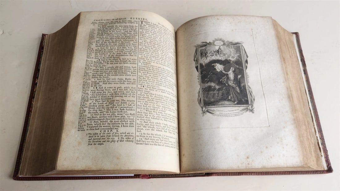 1786 BIBLE in ENGLISH antique ILLUSTRATED FOLIO OLD & NEW TESTAMENT - 16