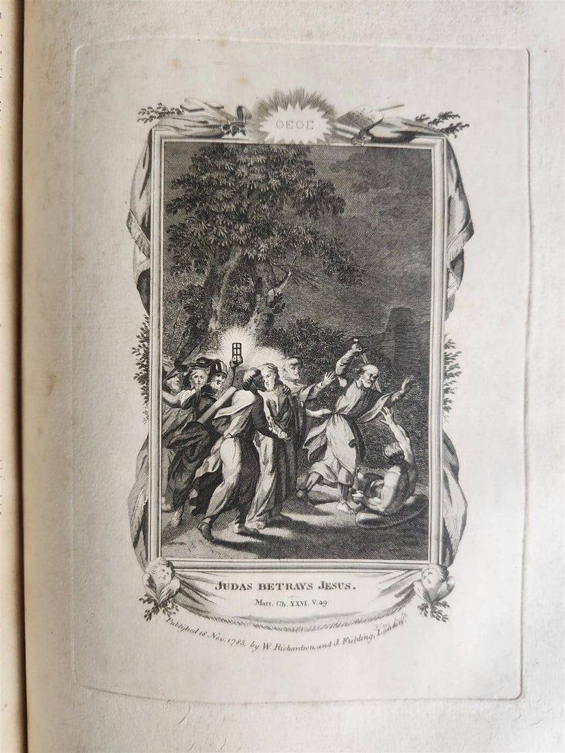 1786 BIBLE in ENGLISH antique ILLUSTRATED FOLIO OLD & NEW TESTAMENT - 19